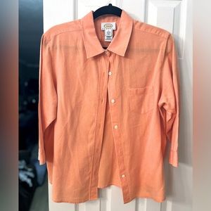 Talbots Light Orange color Shirt Size L